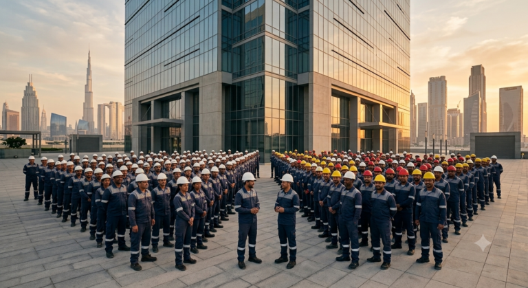 A large organized workforce representing top manpower supply companies in the UAE